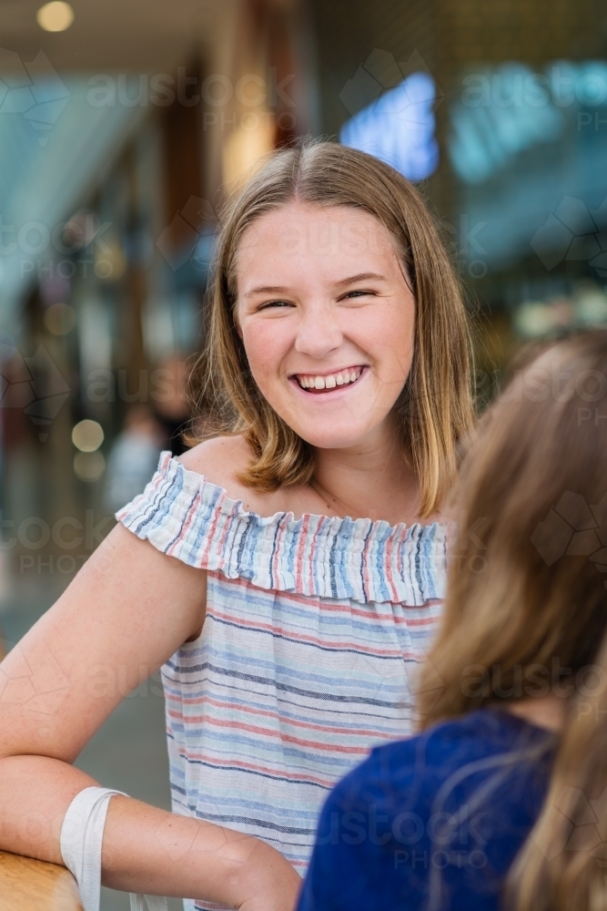 teens shopping at the mall - Australian Stock Image