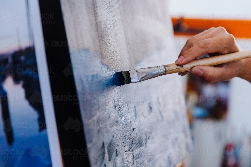 The beginning of a painting - Australian Stock Image