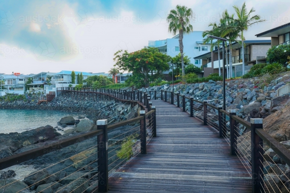 The Bicentennial Walkway from Cannonvale to Airlie Beach in the Whitsundays, Queensland - Australian Stock Image