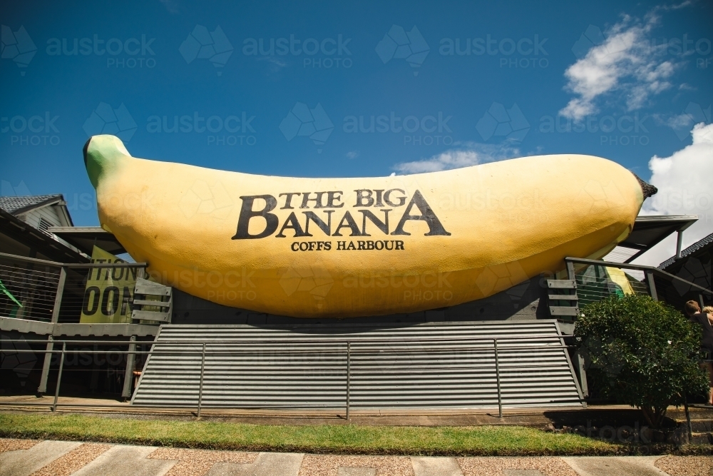 The Big Banana on the Pacific Highway at Coffs Harbour - Australian Stock Image