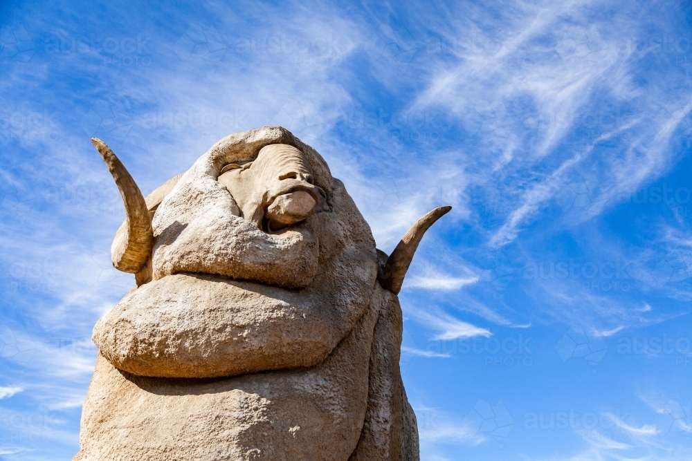 The Big Merino iconic australian tourist attraction in Goulburn - Australian Stock Image