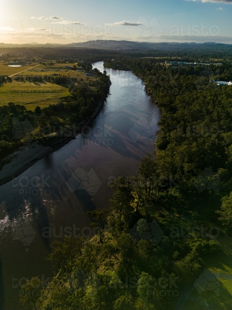 The Brisbane River in the western suburbs of Brisbane - Australian Stock Image