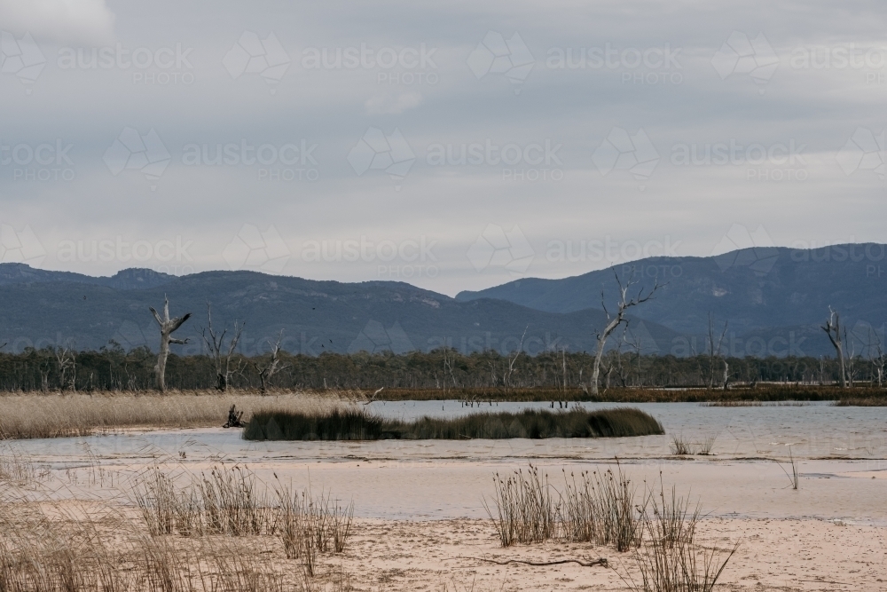 The grampians and Lake Fyans. - Australian Stock Image