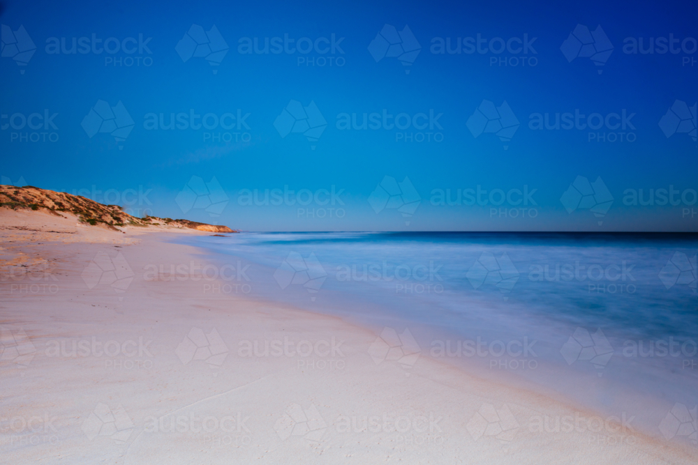 The idyllic Number Sixteen Beach at sunset in Rye, Victoria, Australia - Australian Stock Image