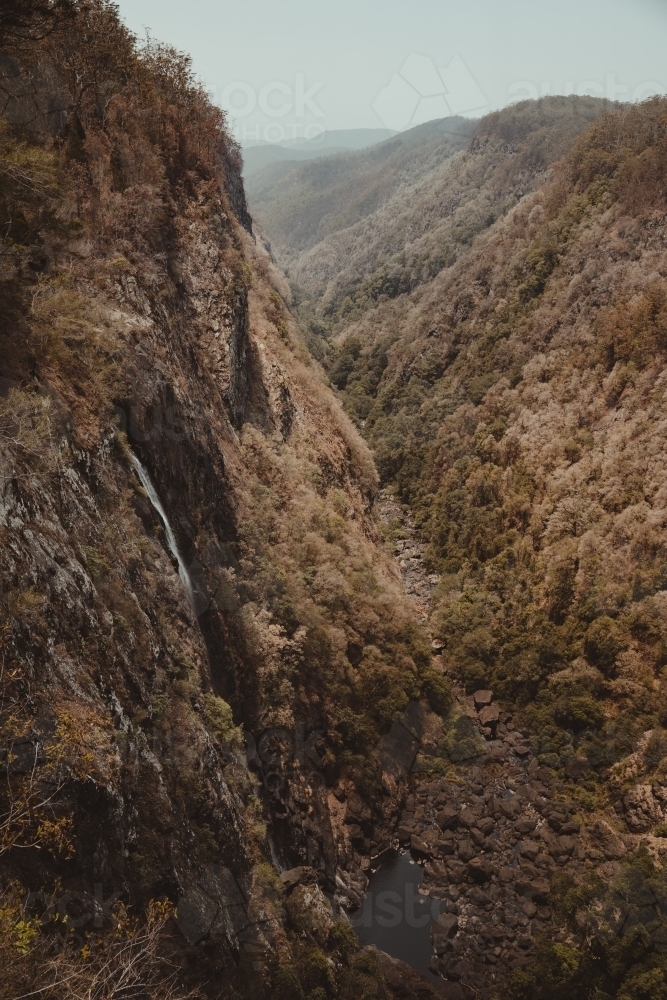 The view into the valley at Ellenborough Falls Lookout. - Australian Stock Image