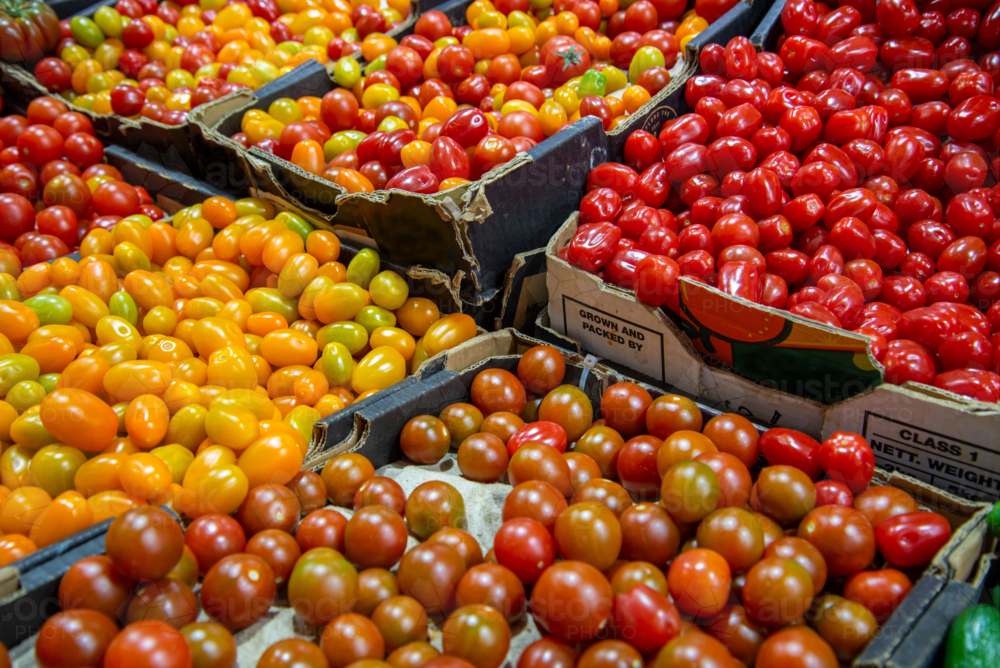 Tomatoes at Adelaide Central Market - Australian Stock Image