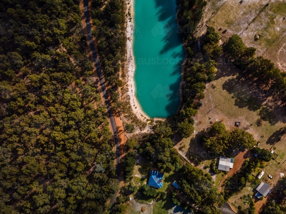 Black Diamond Lake - Australian Stock Image