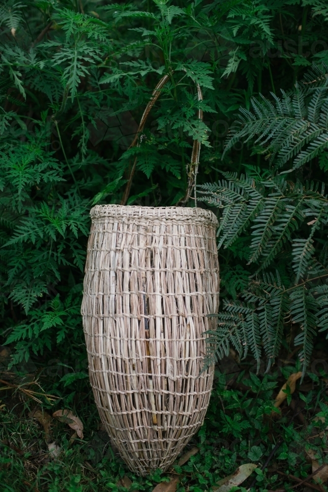 Traditional Basket Weaving - Australian Stock Image