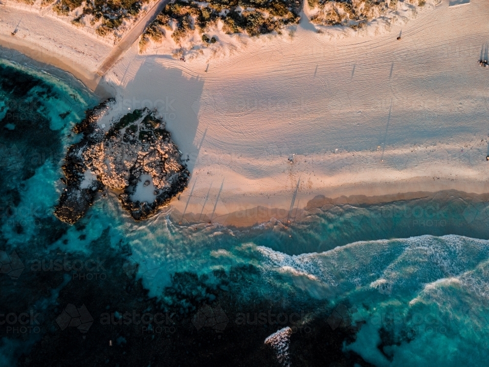 Trigg Beach Golden Hour - Australian Stock Image