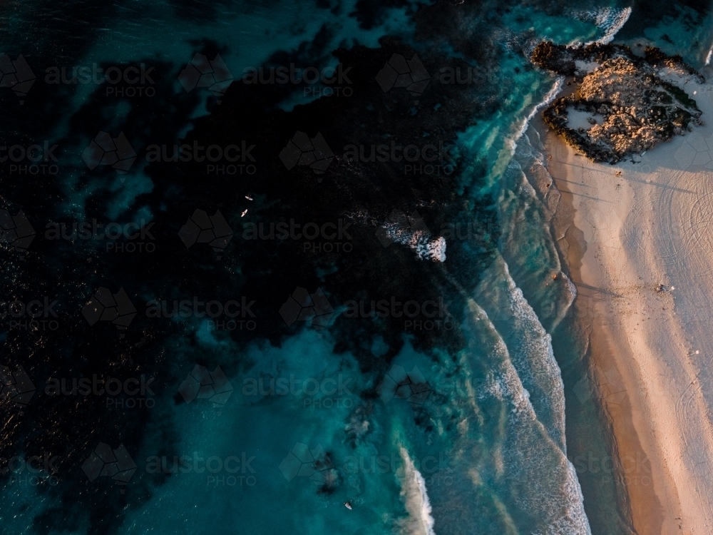 Trigg Beach Golden Hour - Australian Stock Image