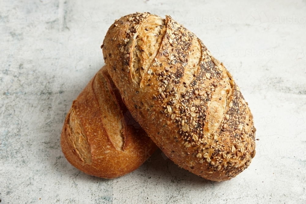 Two loaves of bread - Australian Stock Image