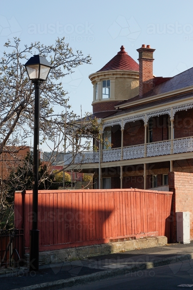 Two storey heritage house in Hobart - Australian Stock Image