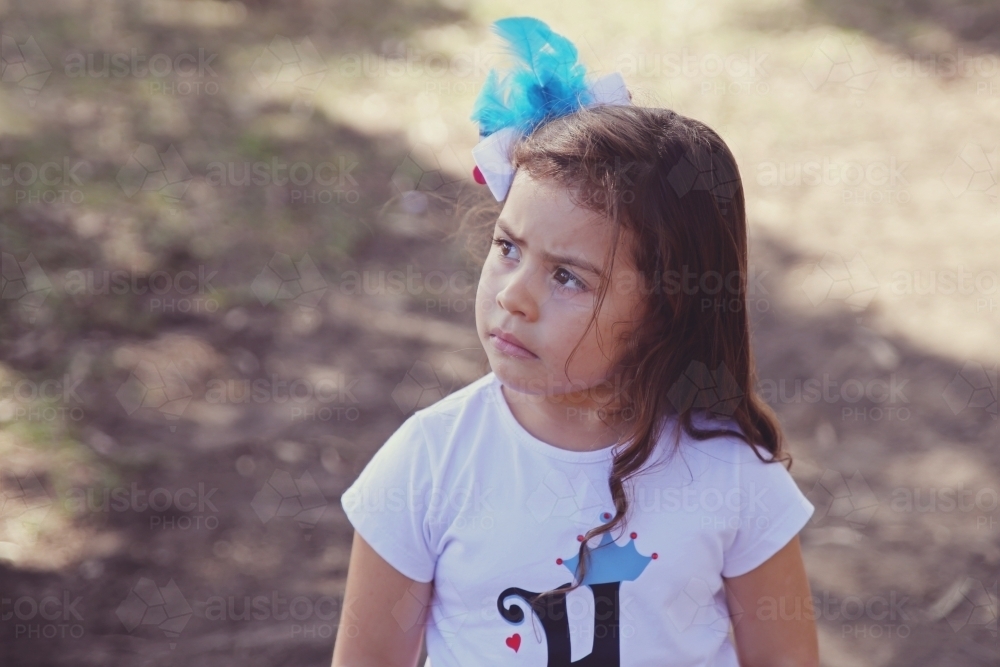 Upset little girl - Australian Stock Image