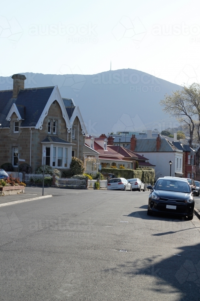 Urban street scene, Hobart - Australian Stock Image