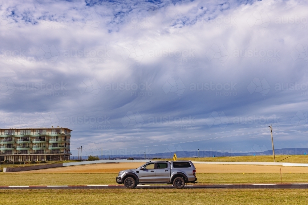 Image of Vehicle parked on the race track circuit at Mount Panorama ...