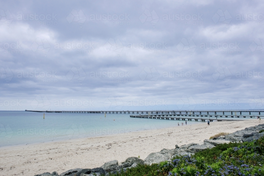 view of  busselton jetty near margaret river in western australia - Australian Stock Image