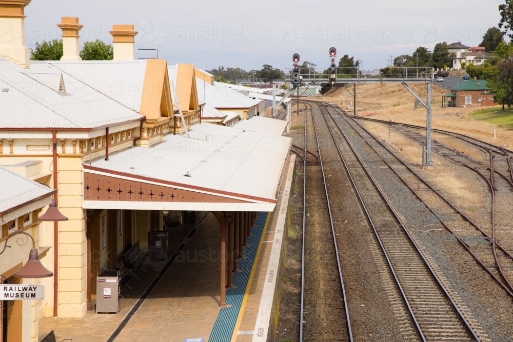 Wagga Wagga railway station in regional New South Wales - Australian Stock Image