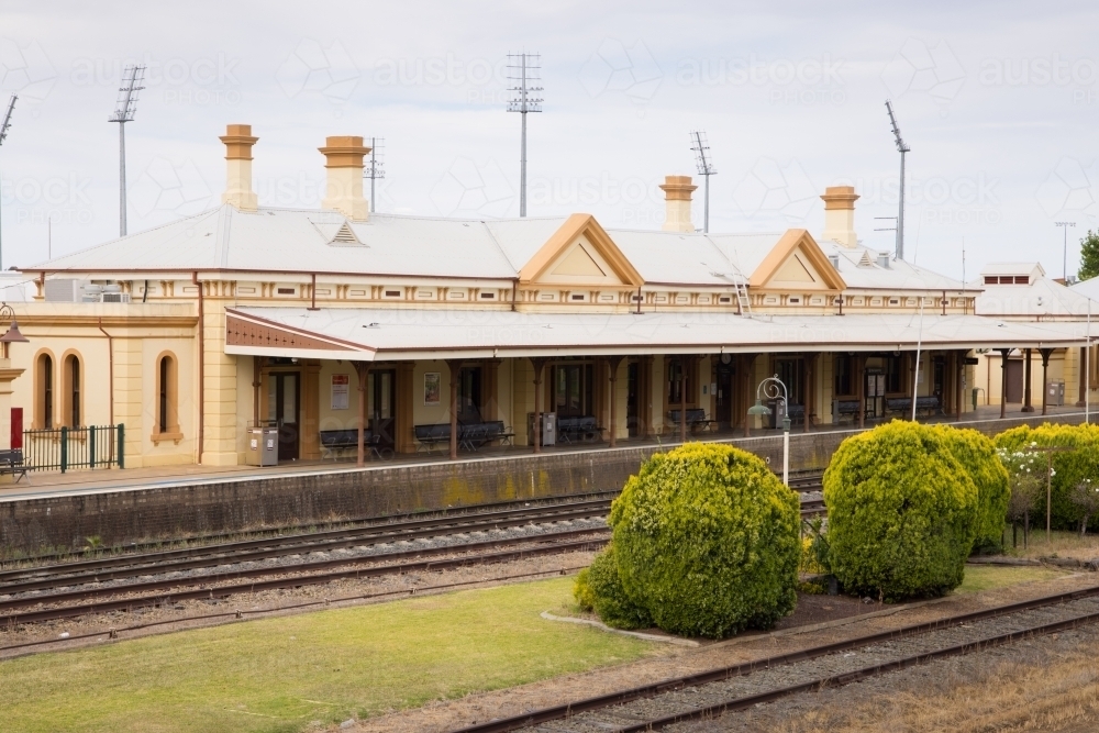 Wagga Wagga railway station in regional New South Wales - Australian Stock Image