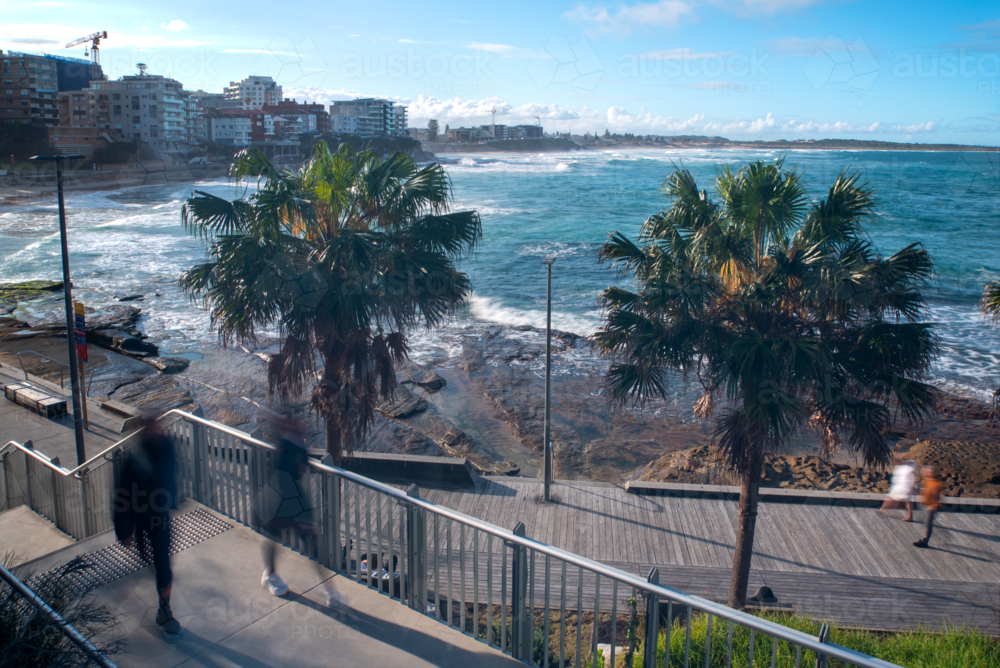 Walkers on the Esplanade - Australian Stock Image