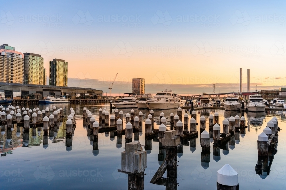 Waterview of Docklands pier, Melbourne, Australia. - Australian Stock Image