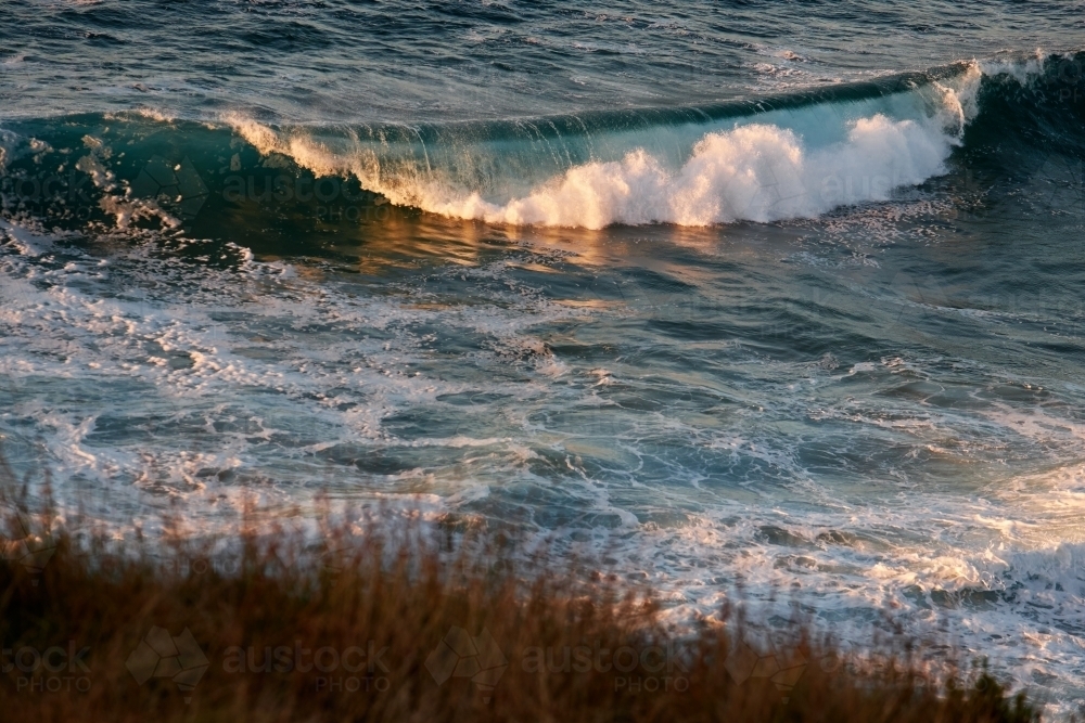 Image Of Wave Breaking At A Surf Beach Near Kilcunda Austockphoto