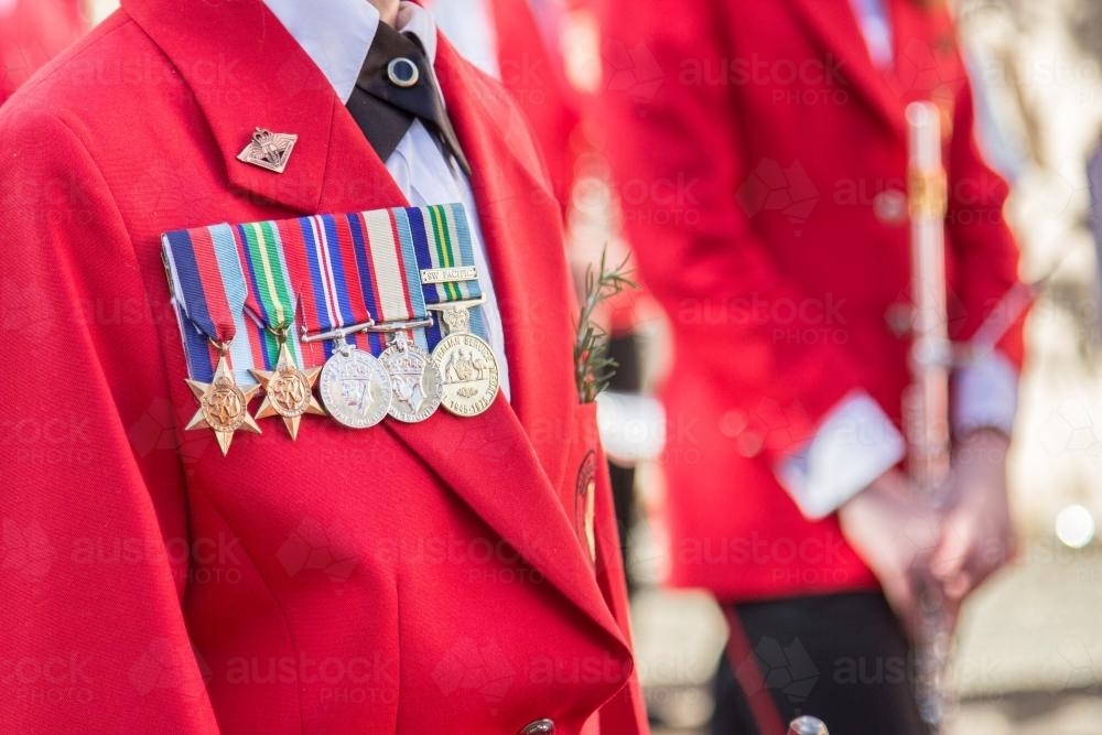 Download Image of Wearing grandfathers war medals in the ANZAC Day ...