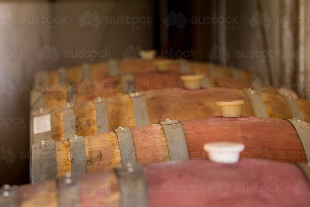 Wine Barrels - Australian Stock Image