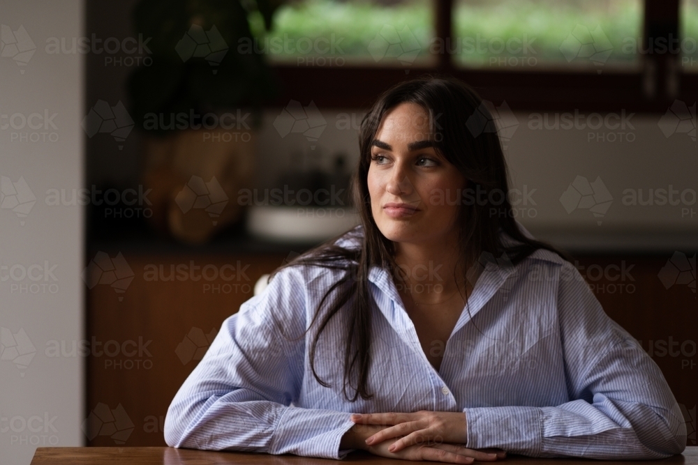 woman looking away - Australian Stock Image