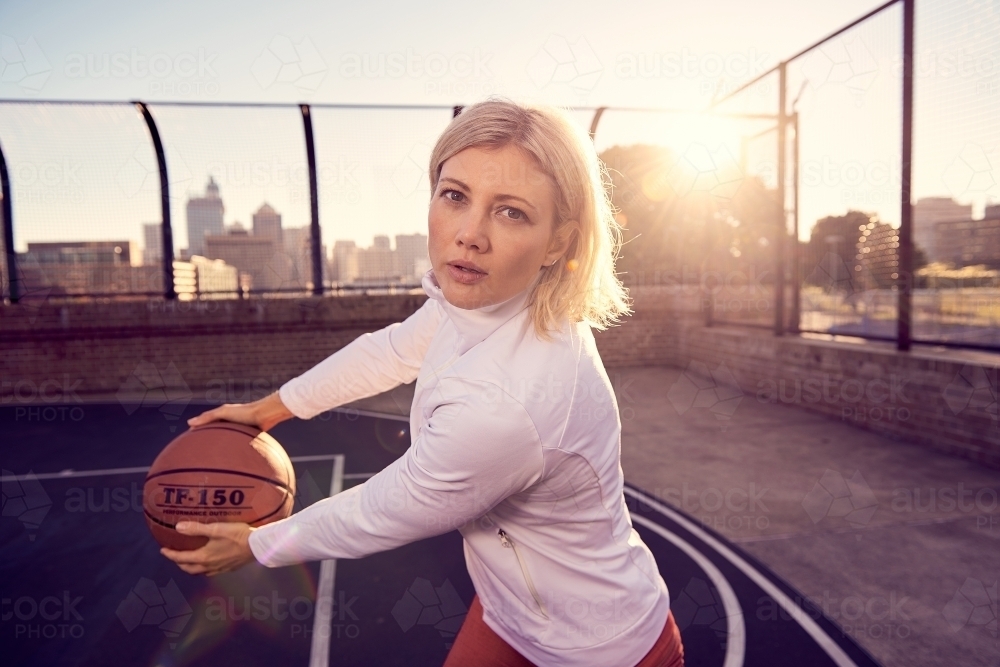 Woman training - Australian Stock Image