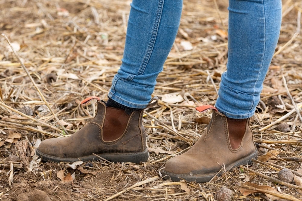 Workboots and jeans - Australian Stock Image