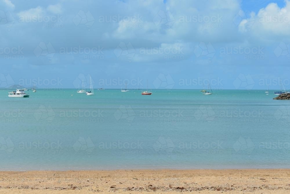 Yachts at Airlie Beach, Queensland - Australian Stock Image