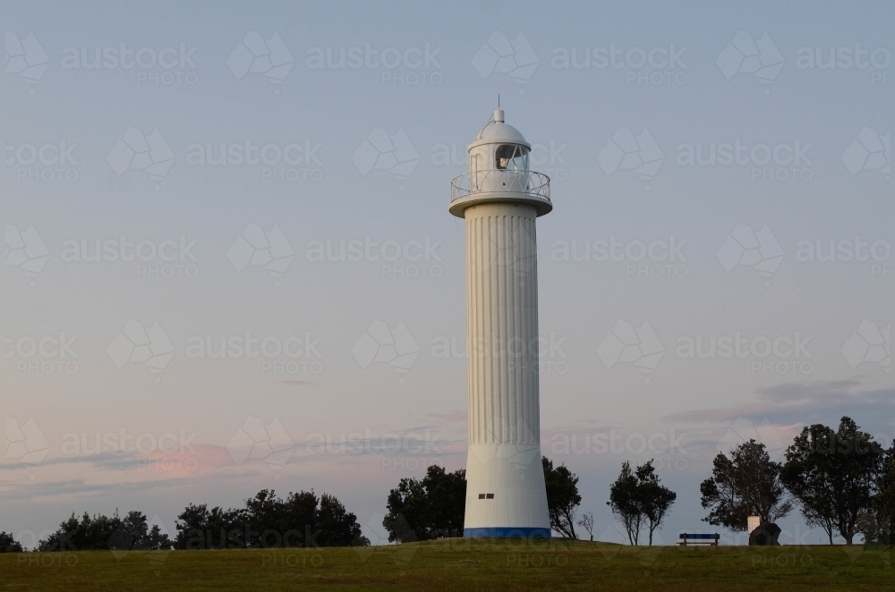 Yamba Lighthouse at dusk - Australian Stock Image