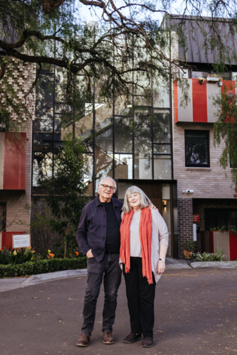 A caucasian elderly couple who are man and wife, in Melbourne, Victoria, Australia - Australian Stock Image