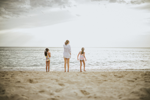 A family at the beach - Australian Stock Image