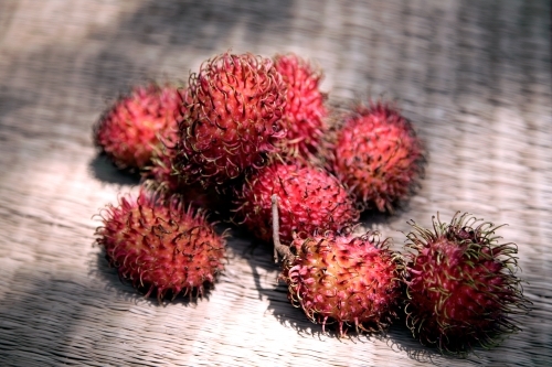 A pile of rambutans - Australian Stock Image