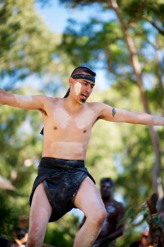 Aboriginal Dancer in his Twenties Performing