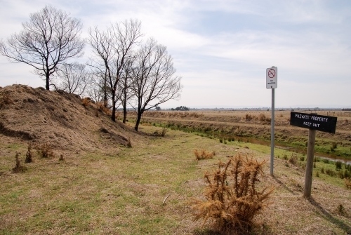 Access to a private farm in regional Victoria - Australian Stock Image