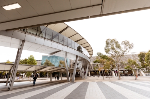 Adelaide Airport forecourt leading to terminal buildings - Australian Stock Image