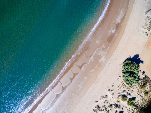 Aerial shot of beach and dunes - Australian Stock Image