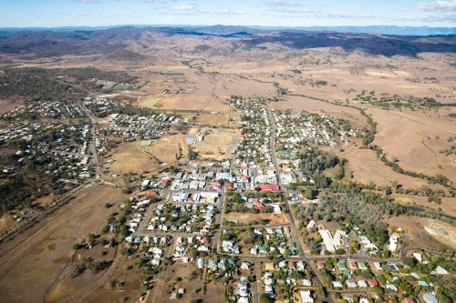 Aerial View of Boonah - Australian Stock Image