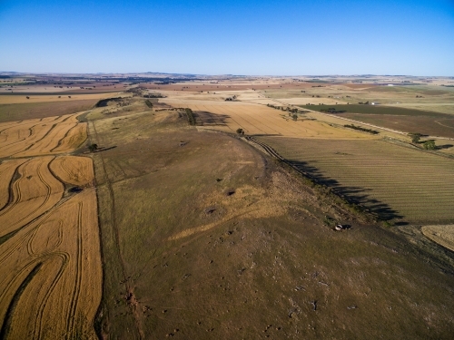 aerial view of farmland - Australian Stock Image