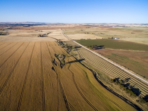 aerial view of farmland - Australian Stock Image