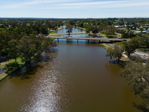 Aerial view of Forbes in regional New South Wales - Australian Stock Image