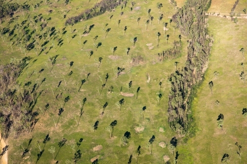 Aerial view of land in South East Queensland - Australian Stock Image