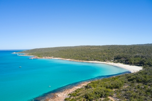 Aerial view of Meelup Beach, Dunsborough, Western Australia - Australian Stock Image