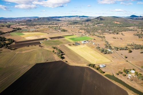 Aerial view of the Scenic Rim near Boonah - Australian Stock Image