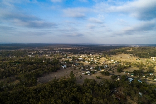 Aerial view of the town of Leyburn - Australian Stock Image