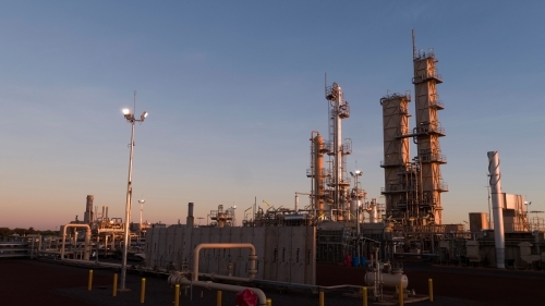 Afternoon view of an industrial plant - Australian Stock Image