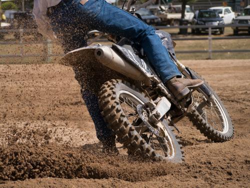 Agricultural motor bikes competing at the Walcha Show - Australian Stock Image