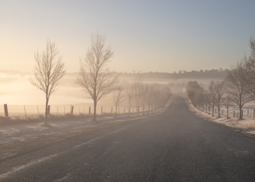 An early winter morning in country Australia - Australian Stock Image